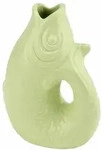 Gift Company Vase Monsieur Carafon XS, Dekovase in Fisch-Form, Steingut, Seafoam, 13