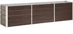 vidaXL Garten-Hochbeet Verzinkter Stahl 240&times;40&times;45 cm Braun