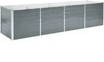 vidaXL Garten-Hochbeet Verzinkter Stahl 320x80x77 cm Grau