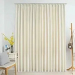 vidaXL Verdunkelungsvorhang mit Haken Samt Creme 290 x 245 cm