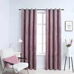 vidaXL Verdunkelungsvorh&auml;nge mit &Ouml;sen 2 Stk. Samt Antik-Rosa 140x225cm