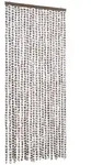 vidaXL Insektenschutz-Vorhang Taupe und Wei&szlig; 90x220 cm Chenille