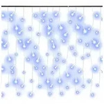 vidaXL Lichtervorhang LED Eiszapfen 10 m 400 LED Blau 8 Funktionen