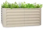 Blumfeldt High Grow Straight Hochbeet 120x60x60cm 432l Stahl Creme
