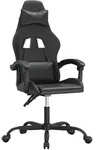 vidaXL Gaming-Stuhl Drehbar Schwarz Kunstleder