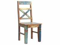 SIT Möbel Esszimmerstuhl 2er-Set | Altholz lackiert | bunt | B 45 x T 45 x H...