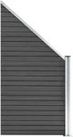 Zaunelement WPC | vidaXL : Farbe - Schwarz, Gr&ouml;&szlig;e - 95x(105-180) cm