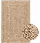 vidaXL Teppich 120x170 cm Jute-Optik Innen und Au&szlig;en
