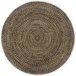 vidaXL Teppich Handgefertigt Jute Schwarz und Braun 240 cm