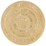 vidaXL Teppich Handgefertigt Jute Geflochten 120 cm