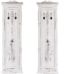 Mendler 2er-Set Garderobe T33, Wandgarderobe Garderobenpaneel, Wandhaken Holz