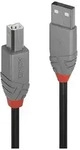 LINDY USB-Kabel USB 2.0 USB-A Stecker, USB-B Stecker 5.00 m Schwarz 36675