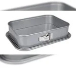 St&auml;dter Springform rechteckig 33 x 23 cm We love baking Silber Metall