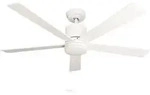 Pepeo Energiespar Deckenventilator Tibu 132 cm Wei&szlig; mit LED 132