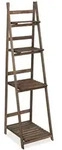 Relaxdays Blumentreppe, 4-stufig, Blumenleiter Holz, klappbar, Leiterregal Pflanzen,