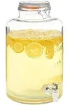 vidaXL Wasserspender XXL mit Zapfhahn Transparent 8 L Glas
