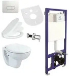 Belvit Wand H&auml;nge WC Taharet Vorwandelement Bet&auml;tigungsplatte Softclose...