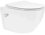 LuxeBath ECD Germany Wand-WC sp&uuml;lrandlos 54 cm lang Wei&szlig; &ndash; Keramik Tiefsp&uuml;ler