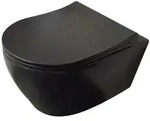 Belvit WC Schwarz Matt Sp&uuml;lrandlos Wand WC mit Taharet / Bidet Funktion Softclose