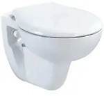 Belvit Taharet Bidet Wand H&auml;nge WC Wei&szlig; Abgang Wand mit Softclose Absenkautomatik