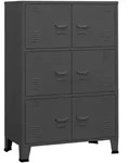vidaXL Lagerschrank Industrial Anthrazit 75x40x115 cm Metall