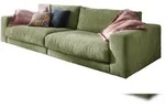 KAWOLA Sofa MADELINE 3-Sitzer Cord olivgr&uuml;n