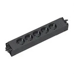 BACHMANN STEP BASE Schutzkontakt, 5x CEE7/3, schwarz