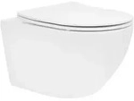 LuxeBath ECD Germany Wand-WC sp&uuml;lrandlos 54 cm lang Wei&szlig; matt &ndash; Keramik
