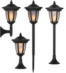 StarTrading LED Solar Laterne 4in1 Tisch/Boden/Wand LED Lichtsensor schwarz