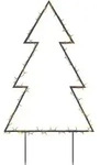 vidaXL Weihnachtsbaum mit Erdspie&szlig;en und 80 LEDs 60 cm