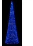 vidaXL LED-Weihnachtsbaum f&uuml;r Fahnenmast 1534 LEDs Blau 500 cm