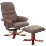 Mendler Relaxsessel HWC-E30, Fernsehsessel Liegesessel TV-Sessel mit Hocker,