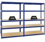PROREGAL Mega Deal | 2x Schwerlastregal Big Elephant M | HxBxT 180x120x60 cm 