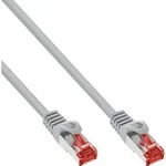 InLine&reg; Patchkabel, S/FTP (PiMf), Cat.6, 250MHz, PVC, CCA, grau, 0,3m