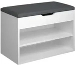 tectake Schuhbank Jasmina mit Sitzpolster 60x30x43,5cm 60 x 30 x 43,5 cm Wei&szlig;