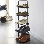 Yamazaki Schuhregal mit 5 Ablagen schwarz tragbar platzsparend schmal Metall