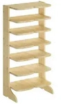 Erst-Holz 90.80-01 Doppel-Schuhregal Schuhst&auml;nder Holz Stiefelform
