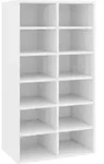 vidaXL Schuhregal Wei&szlig; 54x34x100,5 cm Holzwerkstoff