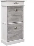 vidaXL Schuhschrank Grau 50 x 28 x 98 cm Paulownia Holz