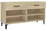 vidaXL Schuhschrank Sonoma-Eiche 102x35x55 cm Holzwerkstoff