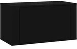 vidaXL Wand-Schuhschrank Schwarz 70x35x38 cm Holzwerkstoff