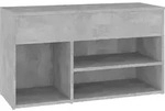 vidaXL Schuhbank Betongrau 80x30x45 cm Holzwerkstoff