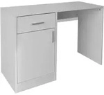 vidaXL Schreibtisch mit Schublade und Schrank 100 x 40 x 73 cm, wei&szlig;es Modell Atlas