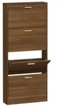 vidaXL Schuhschrank Braun Eichen-Optik 59x17x150 cm Holzwerkstoff