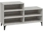 vidaXL Schuhregal Betongrau 102x36x60 cm Holzwerkstoff