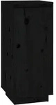 vidaXL Schuhschrank Schwarz 35x35x80 cm Massivholz Kiefer