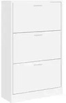 vidaXL Schuhschrank Wei&szlig; 63x24x103 cm Holzwerkstoff