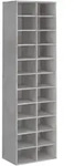 vidaXL Schuhschrank Betongrau 54x34x183 cm Holzwerkstoff