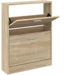 vidaXL Schuhschrank Eiche 59 x 17 x 81 cm Holzwerkstoff