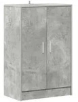 vidaXL Schuhschrank Betongrau 60x35x92 cm Holzwerkstoff